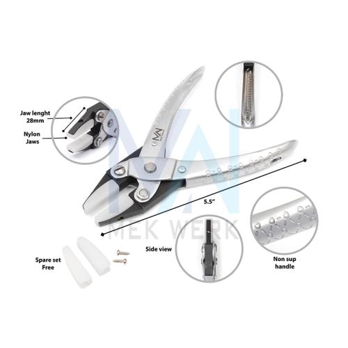 Nylon Jaws Flat Parallel Plier