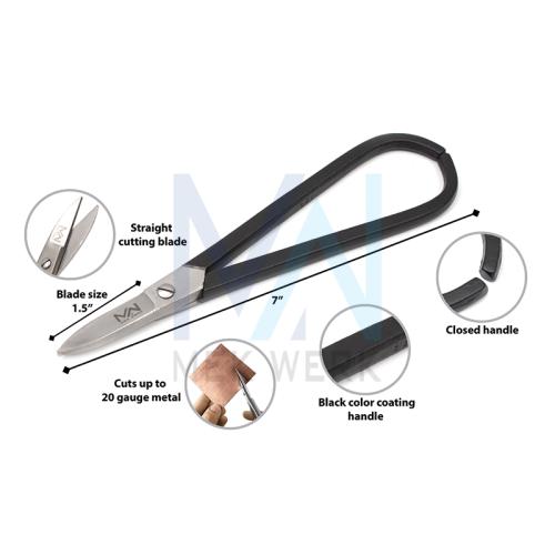 Shear/Snip Straight Blade & Black Color Handles